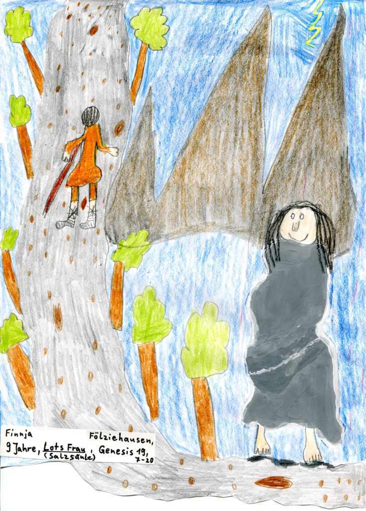 Lots Frau erstarrt zur Salzs�ule