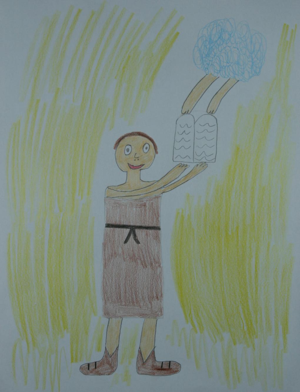 Mose empf�ngt die Gesetzestafeln