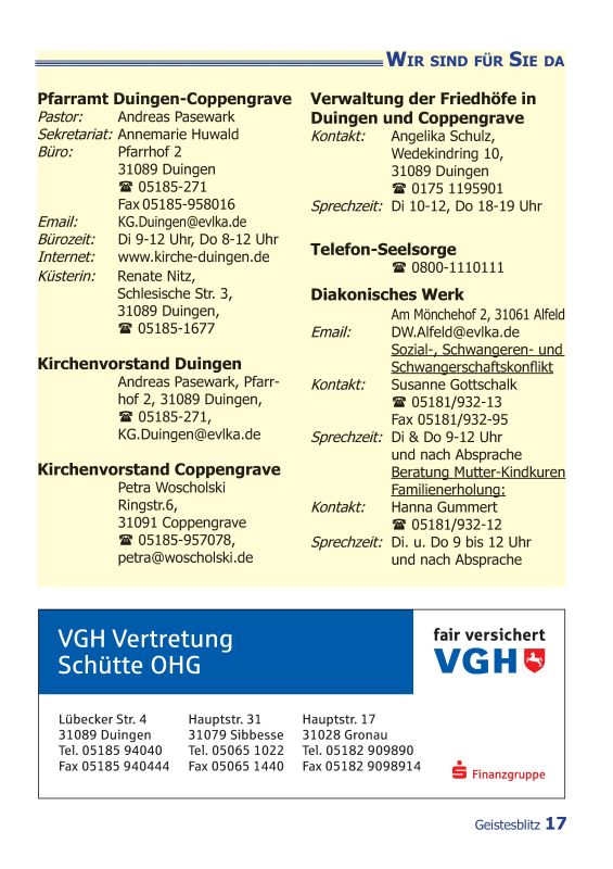 Gemeindebrief Juni - August 2013