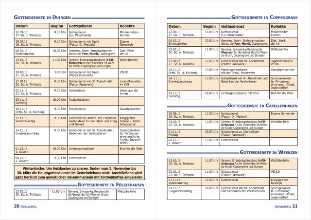 Gemeindebrief September - November 2013