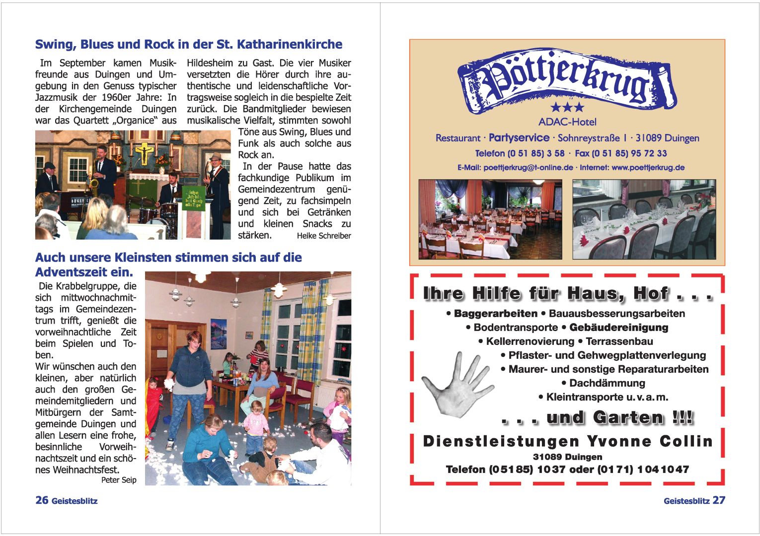 Gemeindebrief Dezember 2014 - Februar 2015