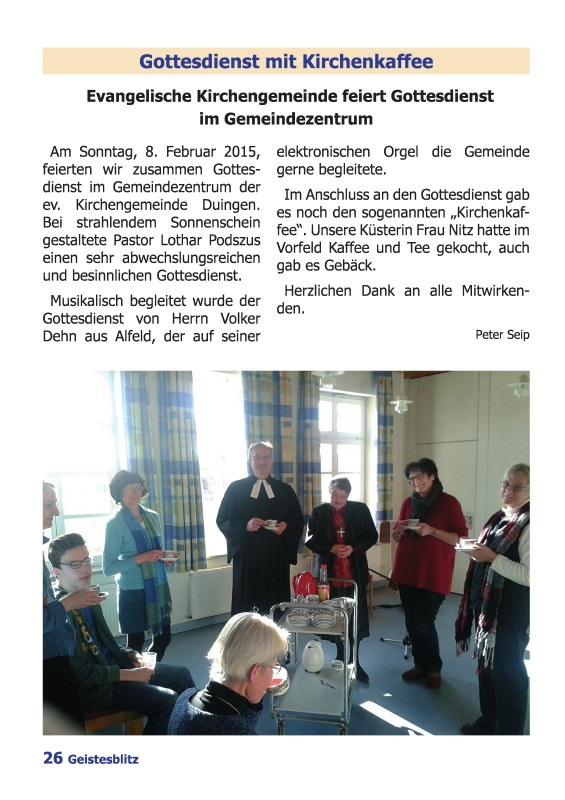 Gemeindebrief März 2015 - Mai 2015