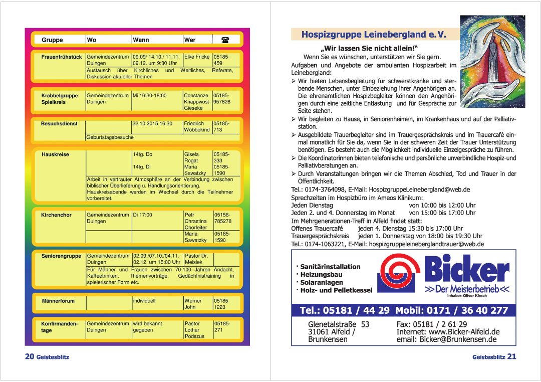 Gemeindebrief Juni 2015 - August 2015