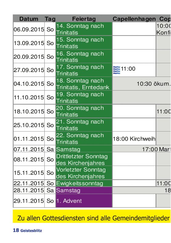 Gemeindebrief Juni 2015 - August 2015