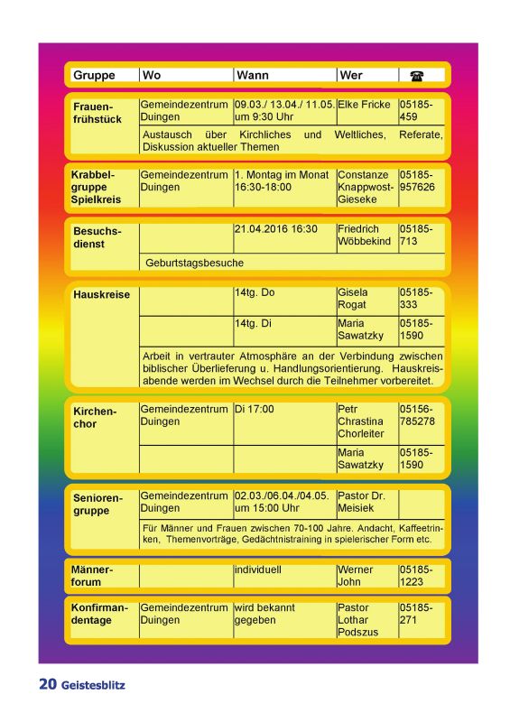 Gemeindebrief März 2016 - Mai 2016