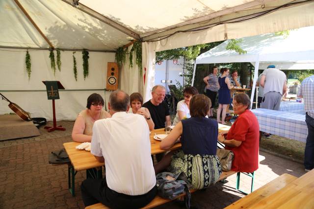 Gottesdienst zum Abschluss des Dorffestes in Fölziehausen.