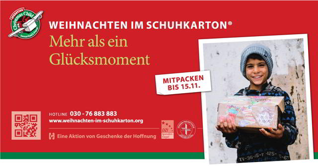 Weihnachten im Schuhkarton