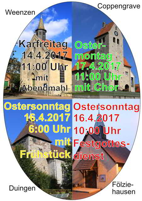 Einladung zu unseren Ostergottesdienste