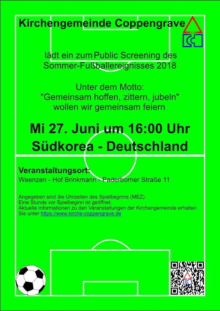 Gruppenspiel Südkorea - Deutschland am Mi 27. Juni um 16 Uhr