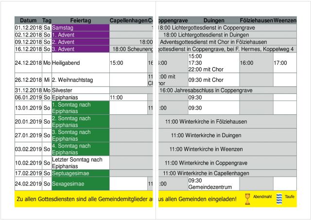 Gemeindebrief Dezember 2018 - Februar 2019