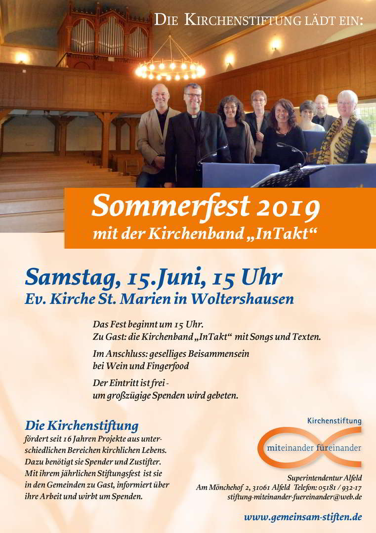 Sommerfest der Kirchenstiftung miteinander füreinander