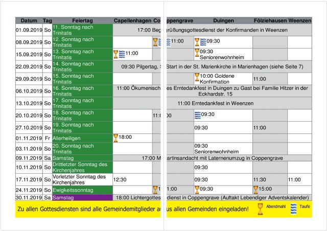 Gemeindebrief September 2019 - November 2019