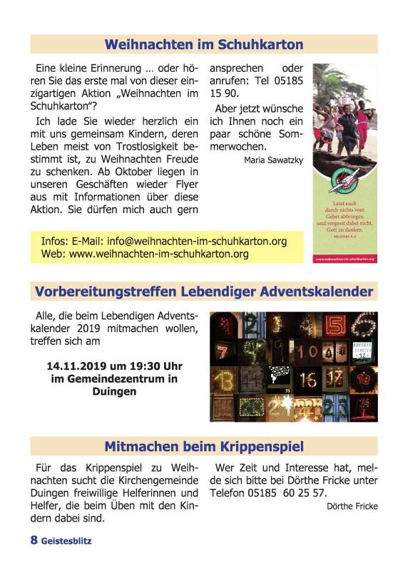 Gemeindebrief September 2019 - November 2019