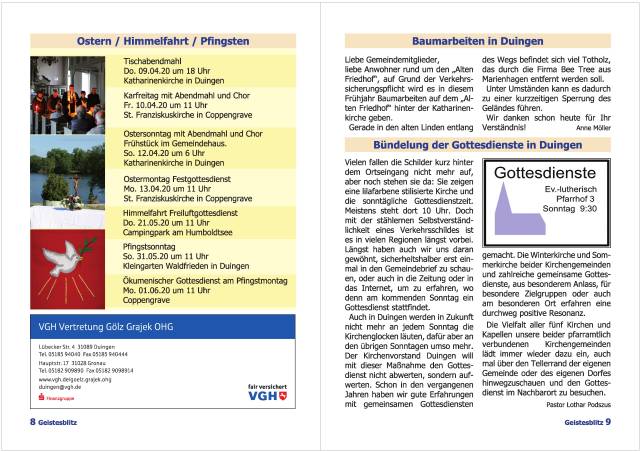 Gemeindebrief März 2020 - Mai 2020