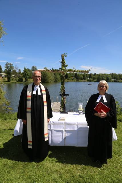 Freiluftgottesdienst am Humboldtsee mit der Verabschiedung von Pastor Podszus
