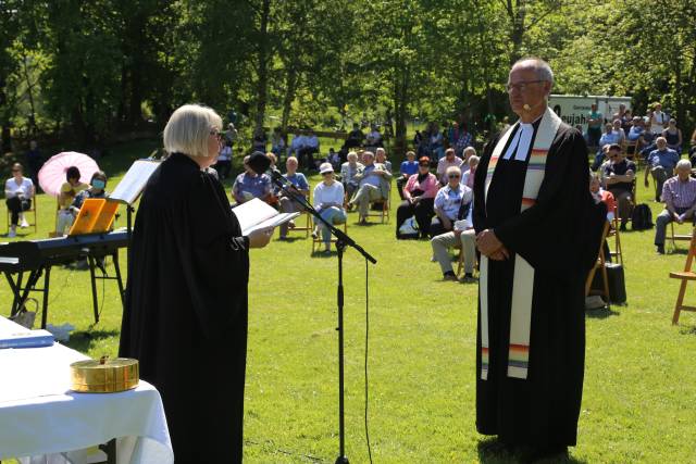 Freiluftgottesdienst am Humboldtsee mit der Verabschiedung von Pastor Podszus