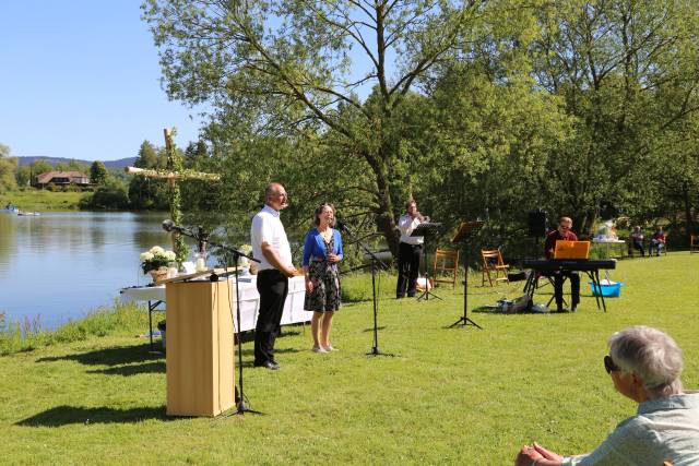 Freiluftgottesdienst am Humboldtsee mit der Verabschiedung von Pastor Podszus