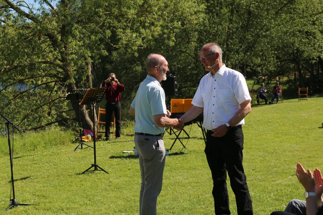 Freiluftgottesdienst am Humboldtsee mit der Verabschiedung von Pastor Podszus