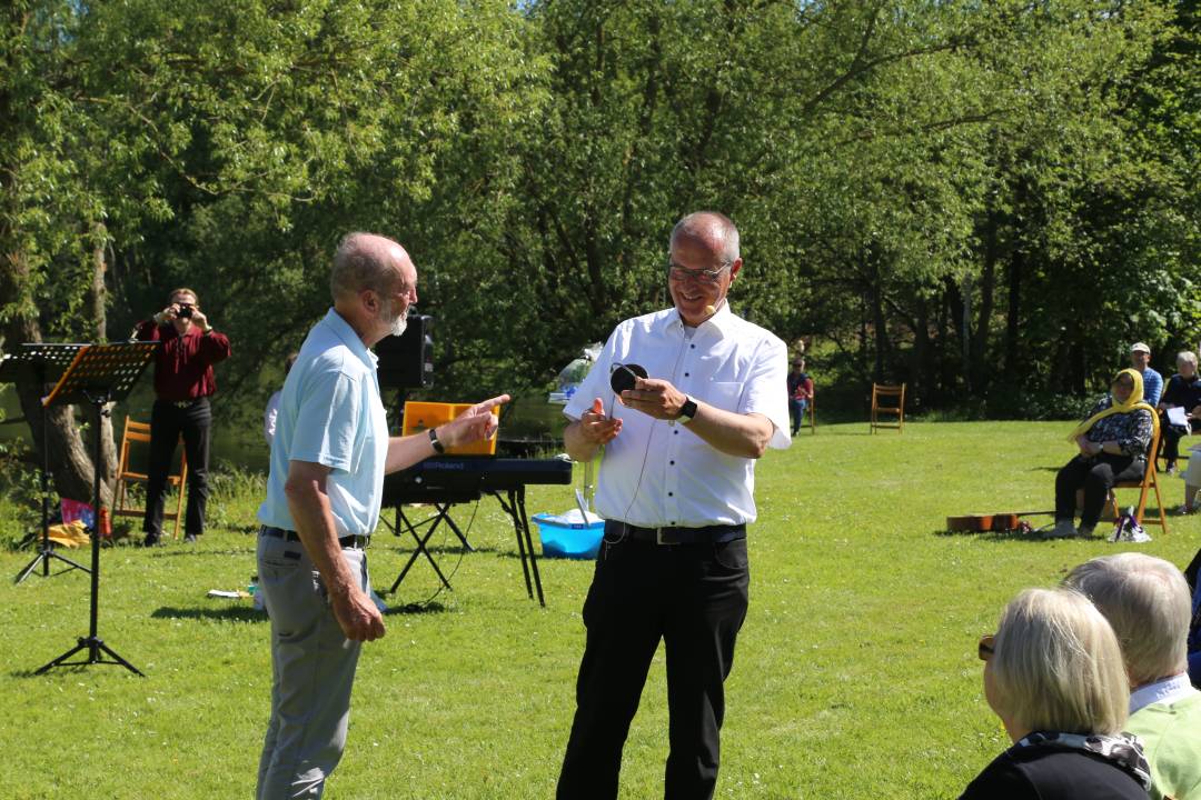 Freiluftgottesdienst am Humboldtsee mit der Verabschiedung von Pastor Podszus