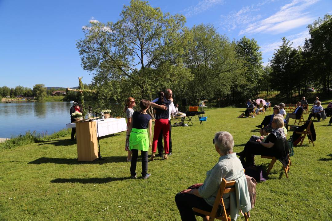 Freiluftgottesdienst am Humboldtsee mit der Verabschiedung von Pastor Podszus