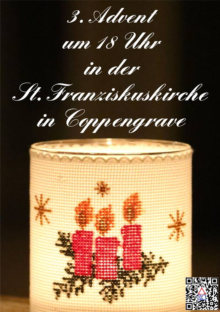 Gottesdienst am 3. Advent in der St. Franziskuskirche mit dem Friedenslicht