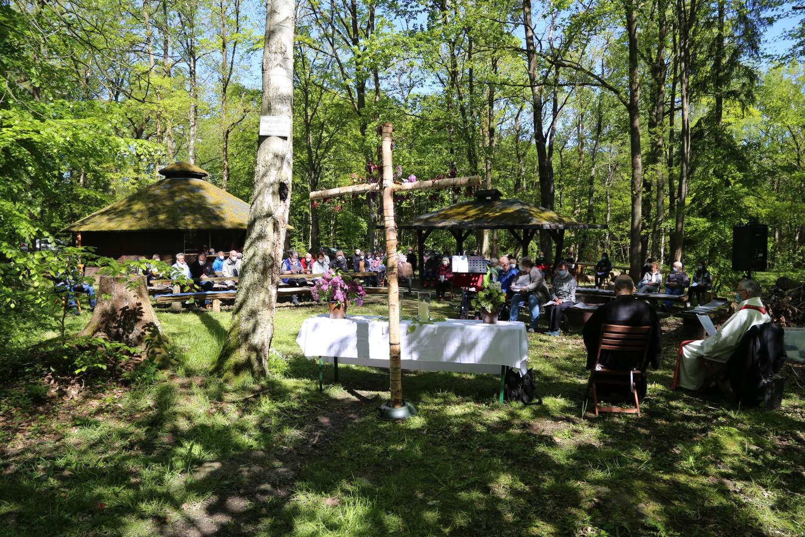 Sonniger Ökumenischer Freiluftgottesdienst am Pfingstmontag an der Köhlerhütte