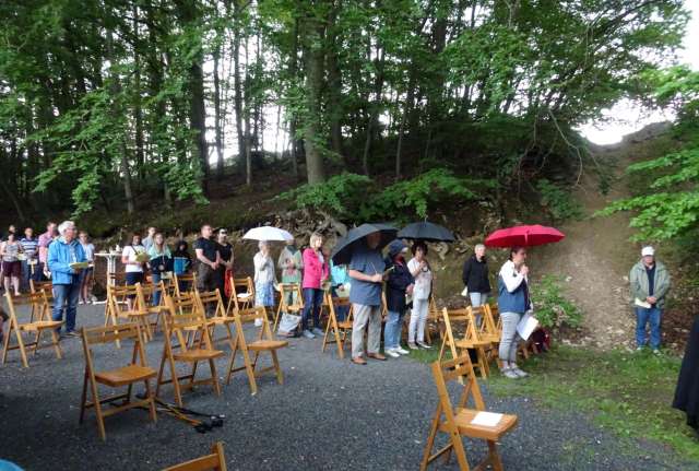 Gottesdienst am Leineberglandbalkon