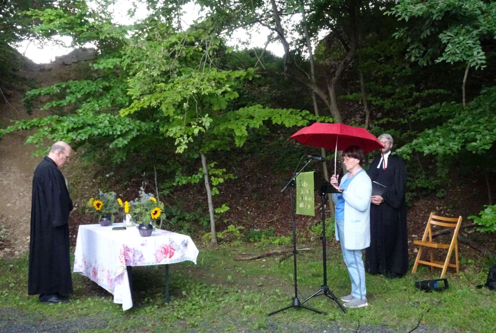 Gottesdienst am Leineberglandbalkon