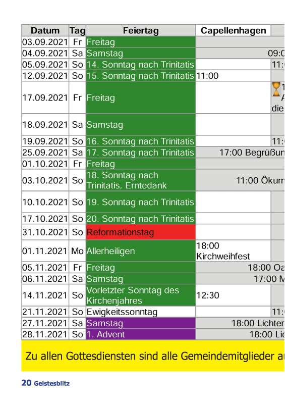 Gemeindebrief September 2021 - November 2021