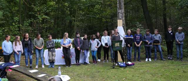 Begrüßungsgottesdienst der Konfirmanden an der Köhlerhütte