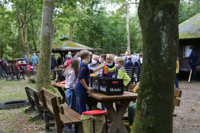 Begrüßungsgottesdienst der Konfirmanden an der Köhlerhütte