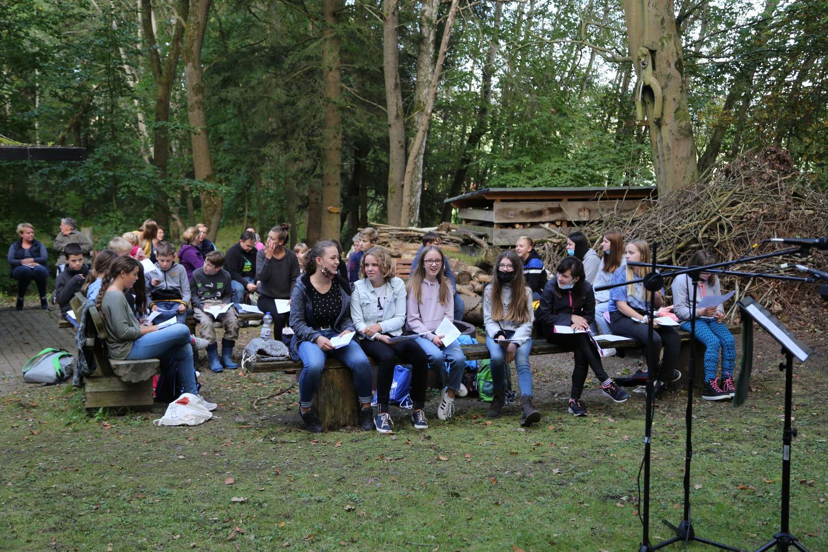 Begrüßungsgottesdienst der Konfirmanden an der Köhlerhütte