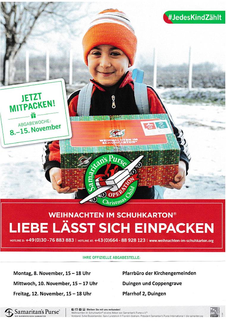 Weihnachten im Schuhkarton