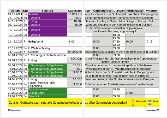 Gemeindebrief Dezember 2021 - Februar 2022