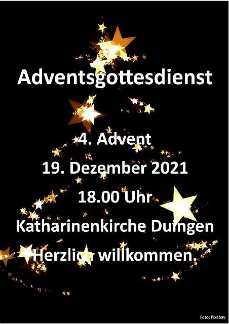 Einladung zum Gottesdienst am 4. Advent