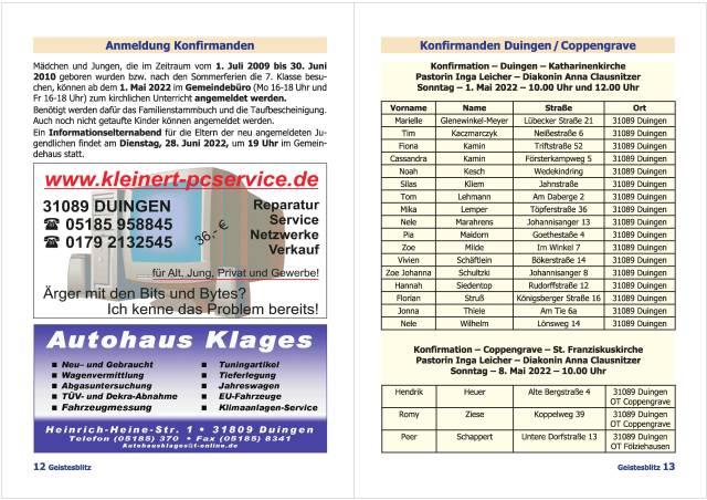 Gemeindebrief März 2022 - Mai 2022