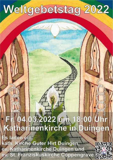 Weltgebetstag am 4. März 2022 um 18 Uhr in der Katharinenkirche