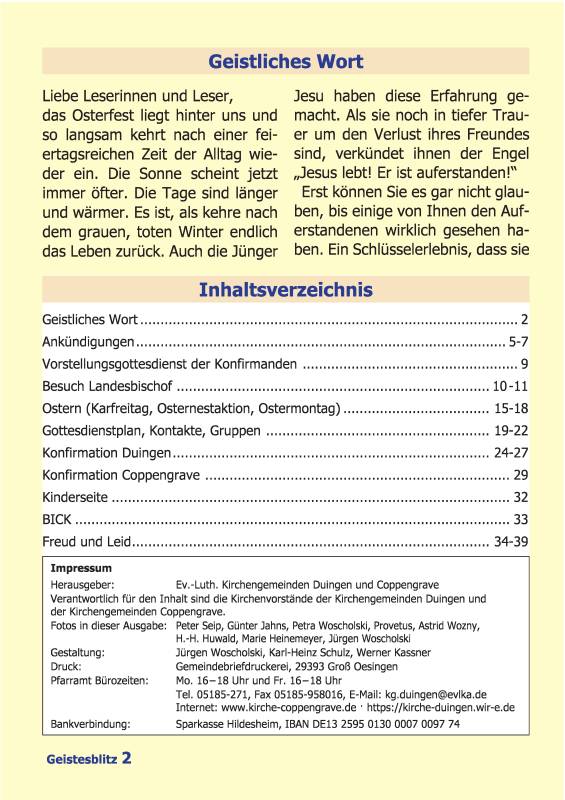 Gemeindebrief Juni 2022 - August 2022