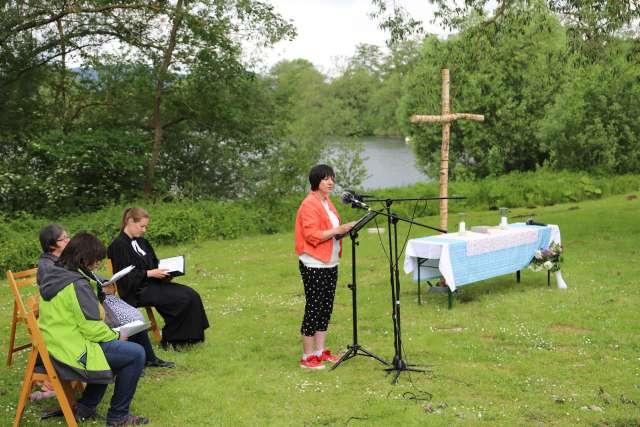 Himmelfahrtsgottesdienst am Humboldtsee mit viel Gesang