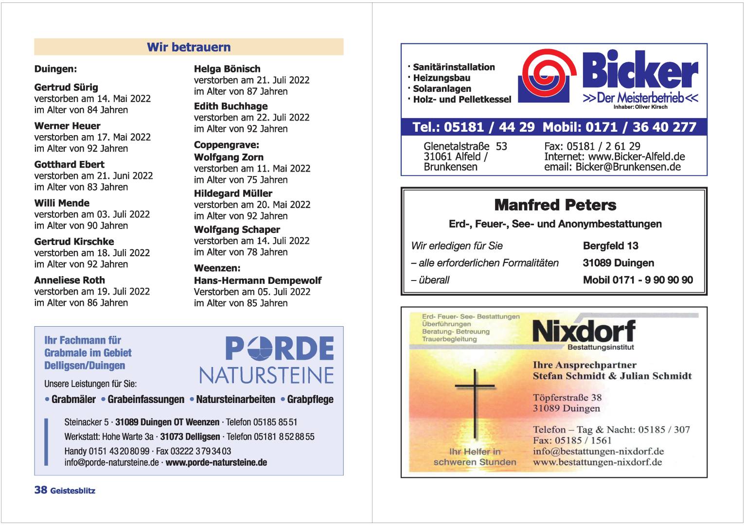 Gemeindebrief September 2022 - November 2022