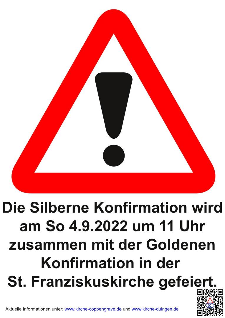 Terminzusammenlegeung: Silberne + Goldene Konfirmation