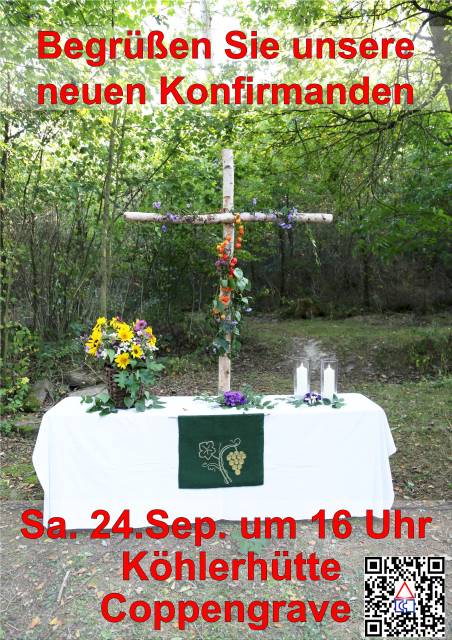 Begrüßungsgottesdienst der Konfirmanden an der Köhlerhütte