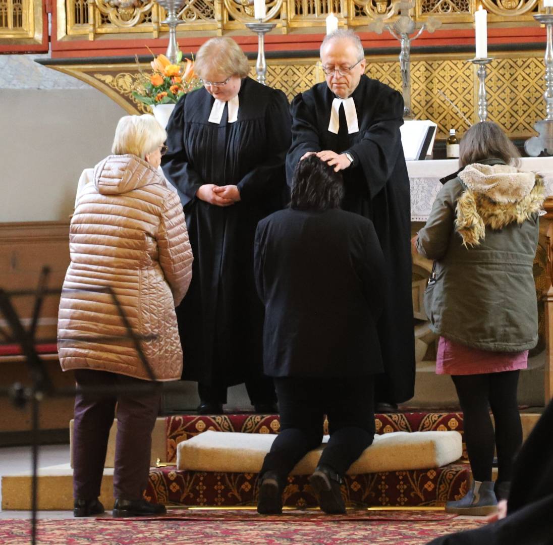 Einführung von Petra Woscholski als Prädikantin und Stefan Heinicke als Lektor in Gronau