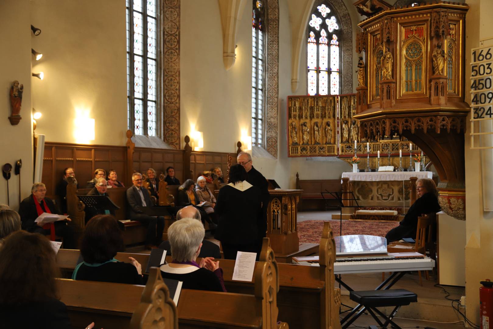 Einführung von Petra Woscholski als Prädikantin und Stefan Heinicke als Lektor in Gronau