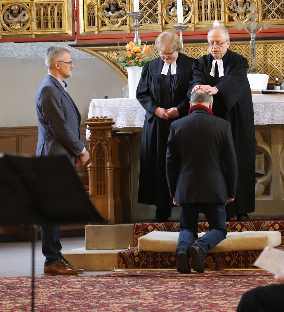 Einführung von Petra Woscholski als Prädikantin und Stefan Heinicke als Lektor in Gronau