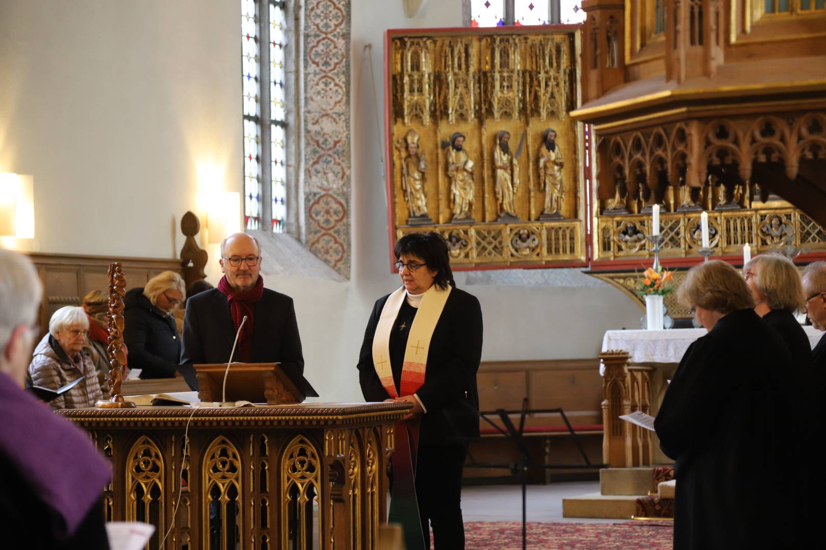 Einführung von Petra Woscholski als Prädikantin und Stefan Heinicke als Lektor in Gronau