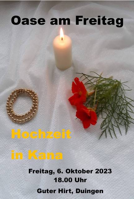 Oase am Freitag - Thema Hochzeit zu Kana