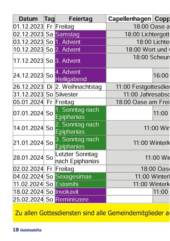 Gemeindebrief Dezember 2023 - Februar 2024