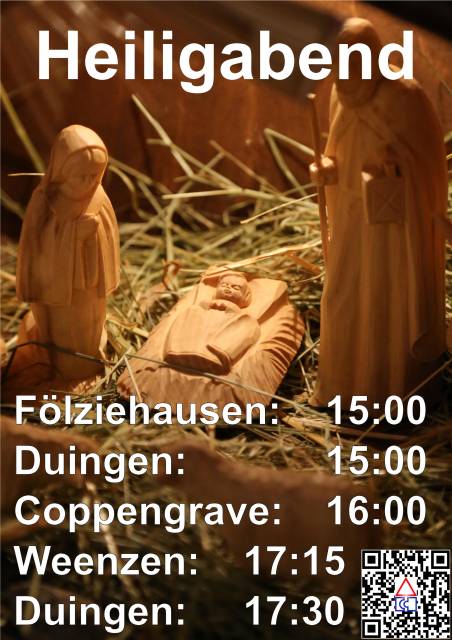 Unsere Gottesdienste am Heiligabend