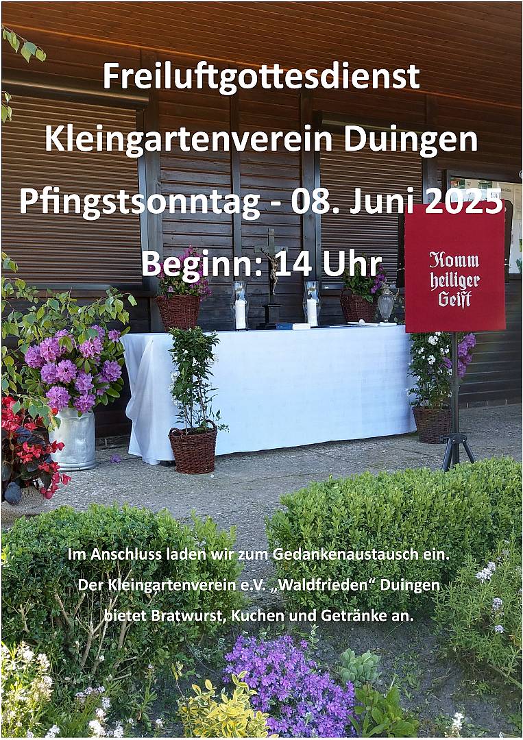 Pfingstgottesdienst im Kleingarten